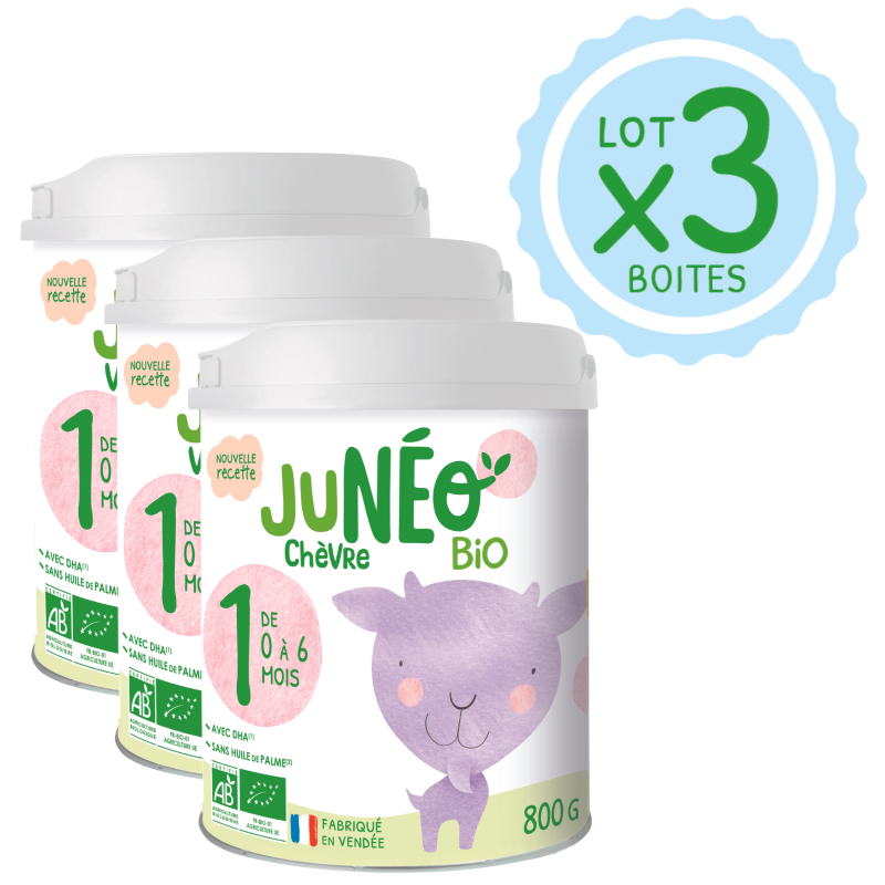 JUNÉO Lait de chèvre 1er age, 100% bio